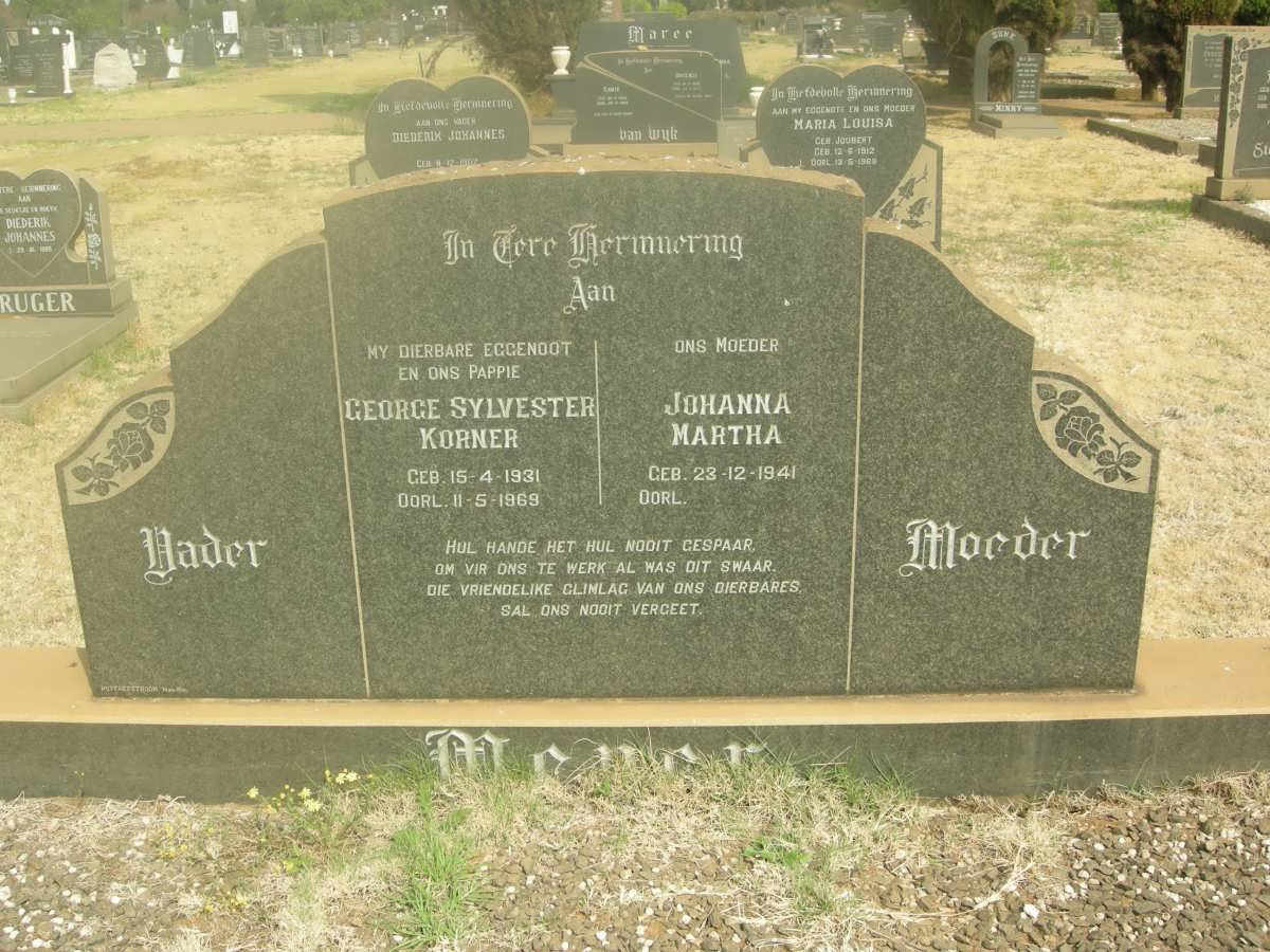MEYER George Sylvester Korner 1931-1969 &amp; Johanna Martha 1941-