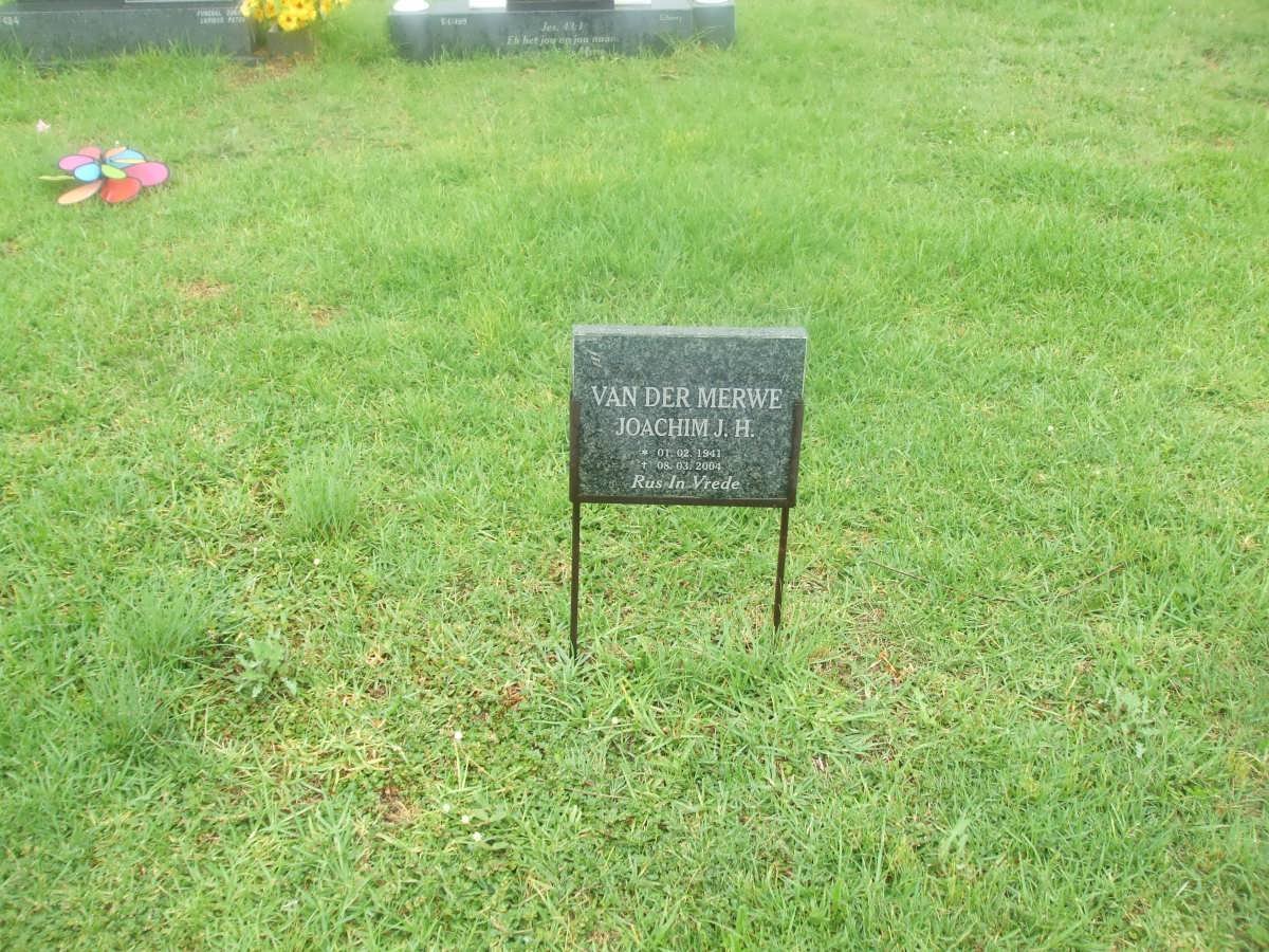 MERWE Joachim J.H., van der 1941-2004