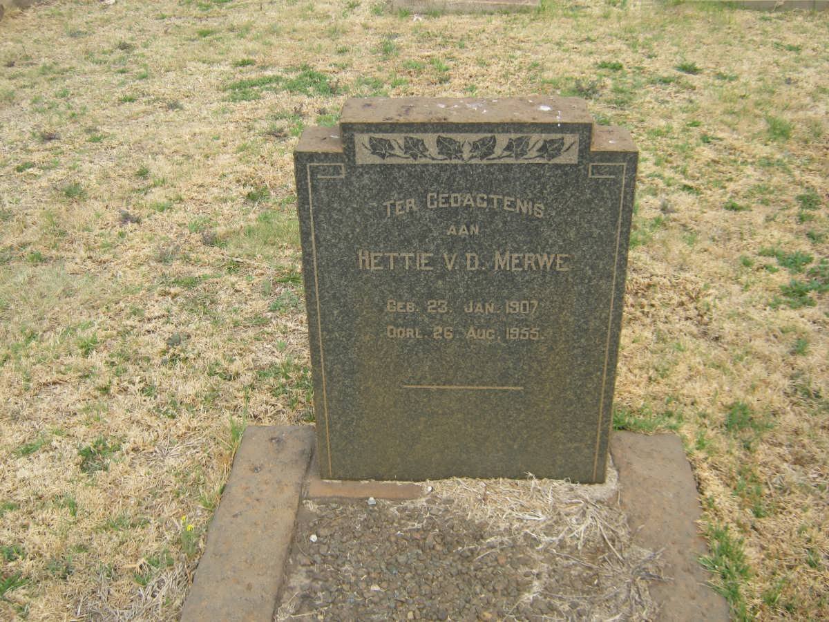 MERWE Hettie, v.d. 1907-1955