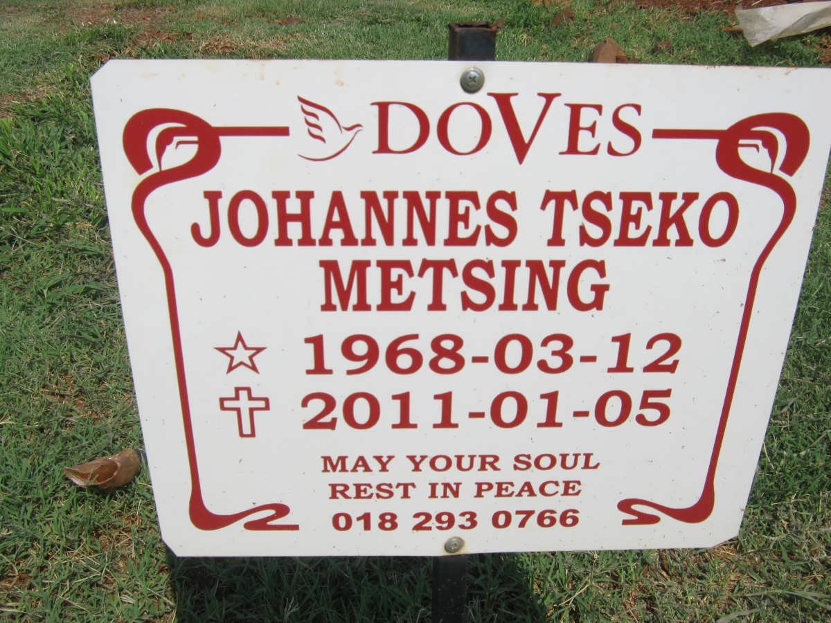 METSING Johannes Tseko 1968-2011
