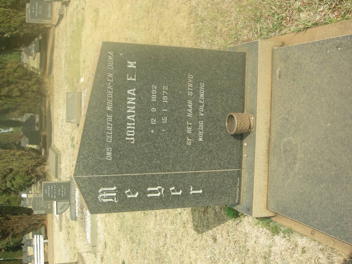 MEYER Johanna E.M. 1892-1972