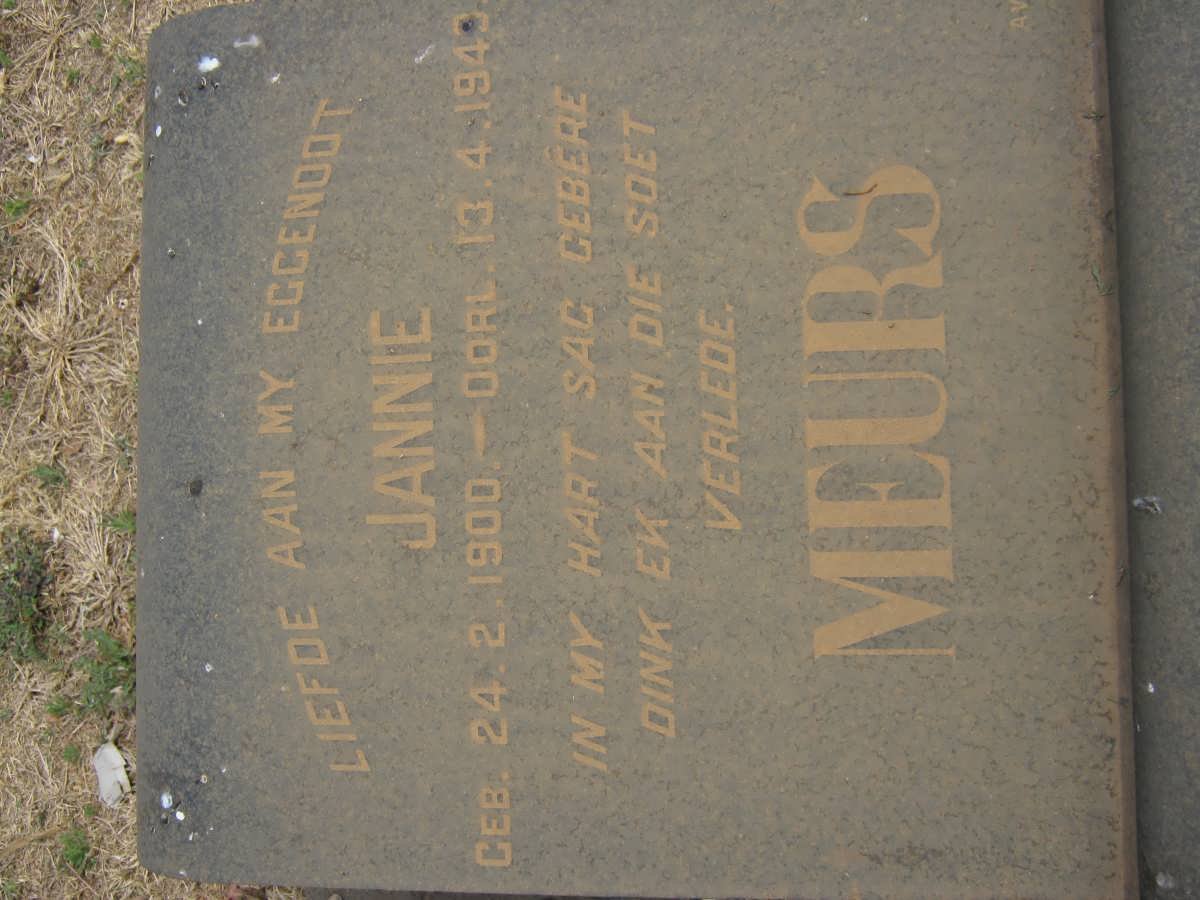 MEURS Jannie 1900-1949