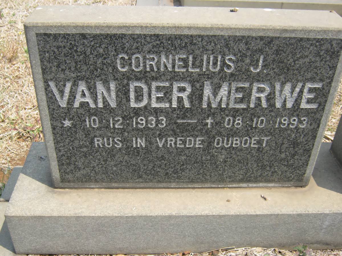 MERWE Cornelius J., van der 1933-1993