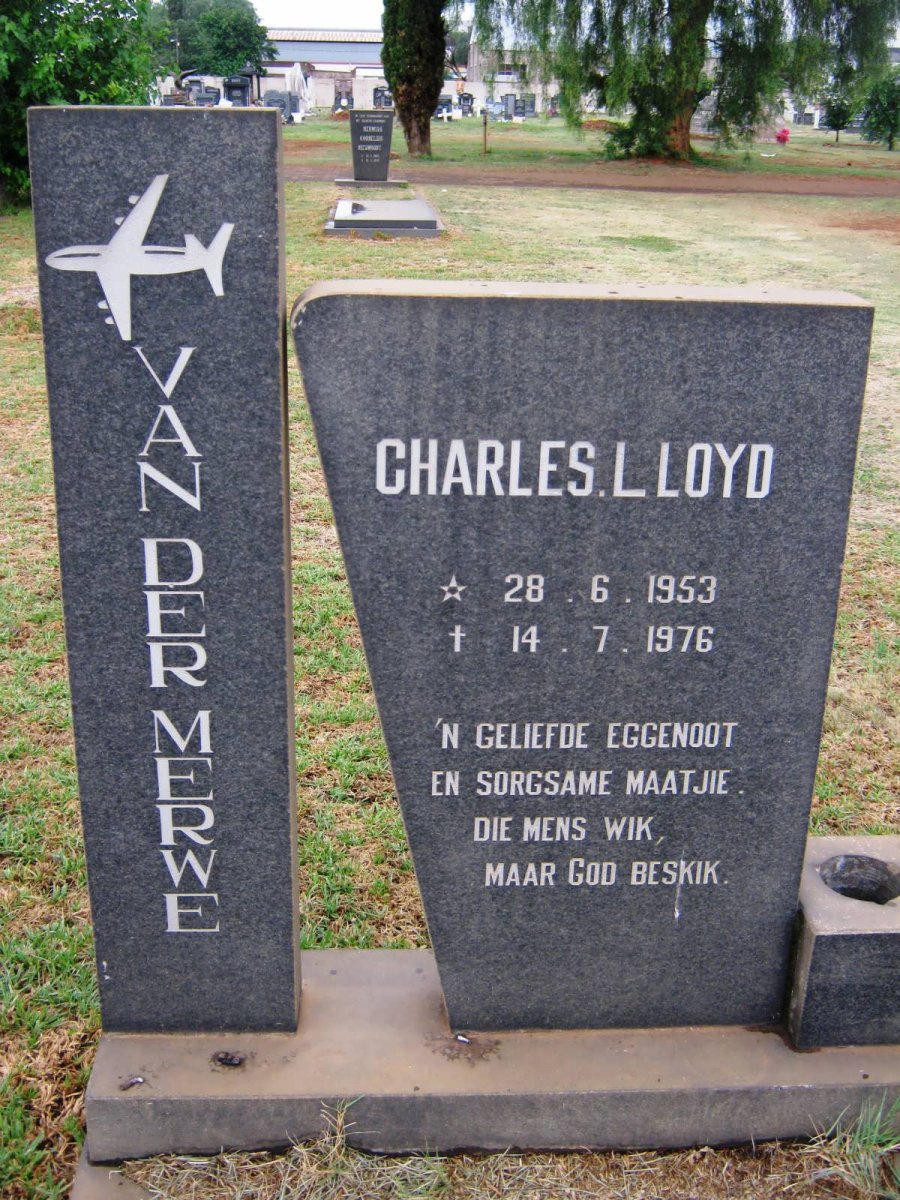 MERWE Charles Lloyd, van der 1953-1976