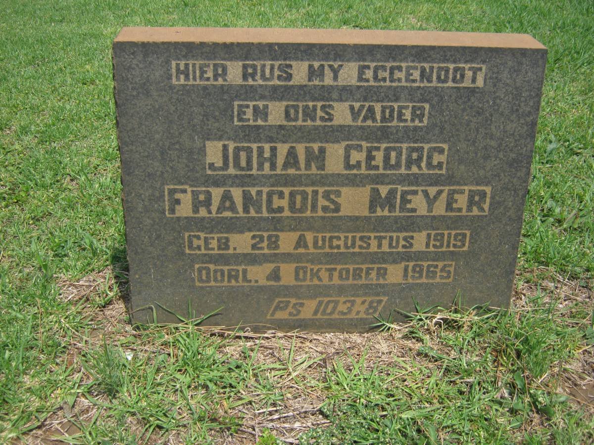 MEYER Johan Georg Francois 1919-1965