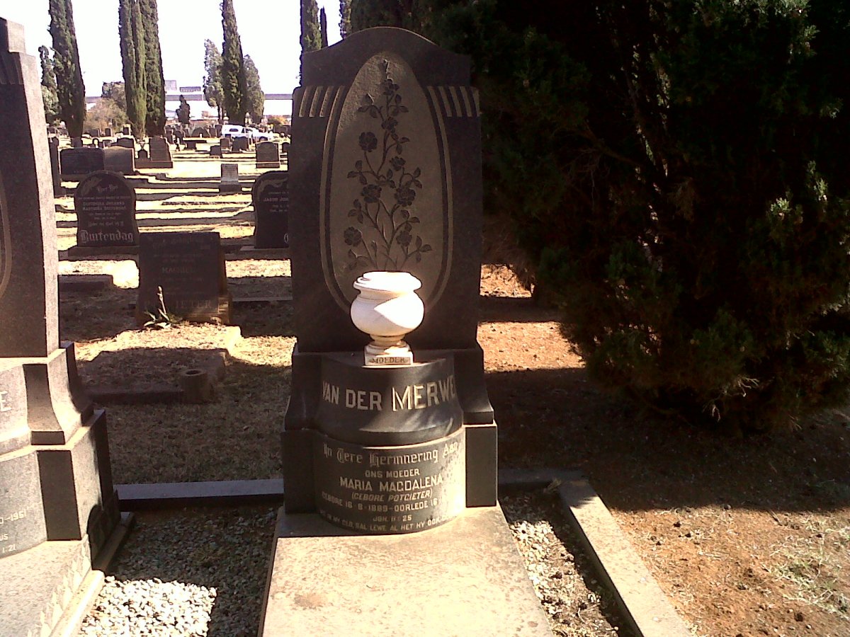 MERWE Maria Magdalena, van der nee POTGIETER