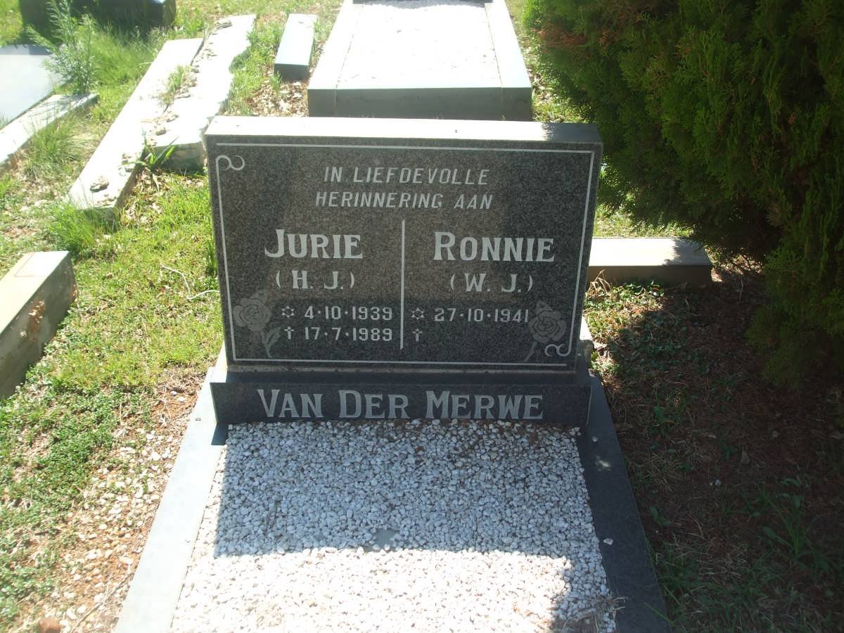 MERWE H.J. van der 1939-1989 &amp; W.J. 1941-