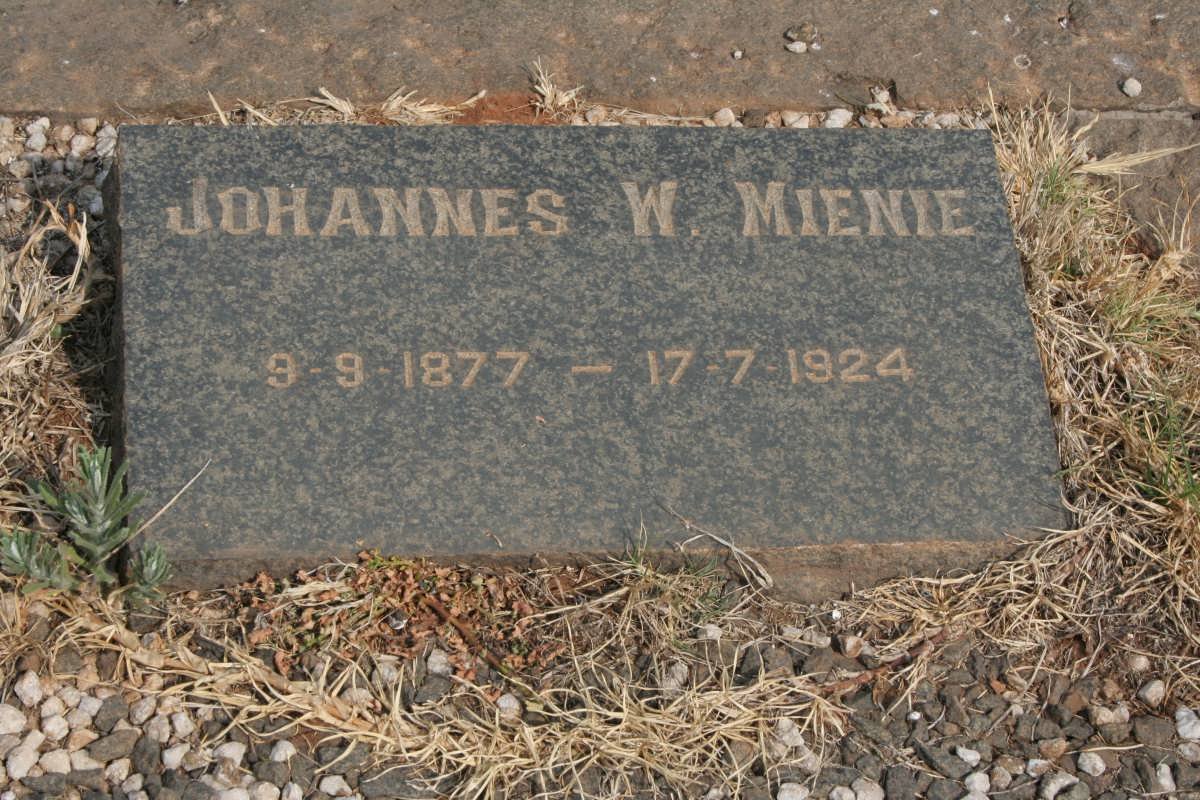 MIENIE Johannes W. 1877-1924