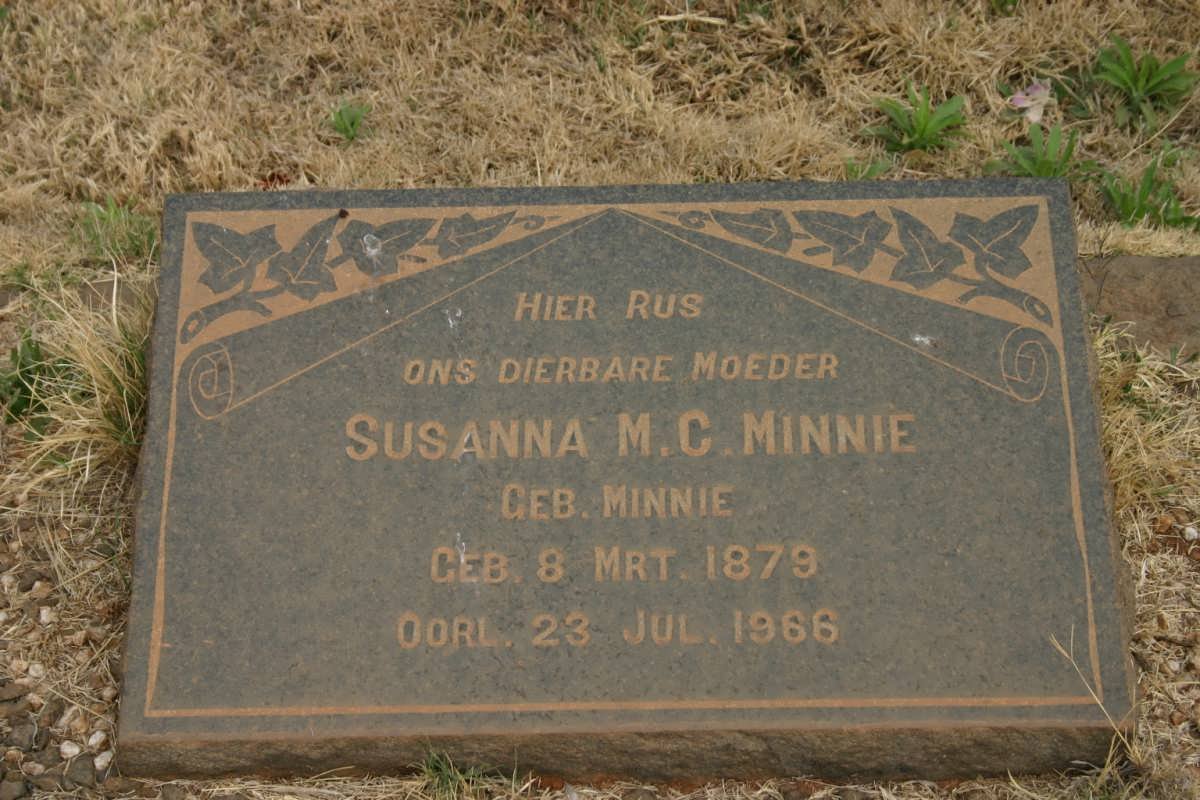 MINNIE Susanna M.C. nee MINNIE 1879-1966