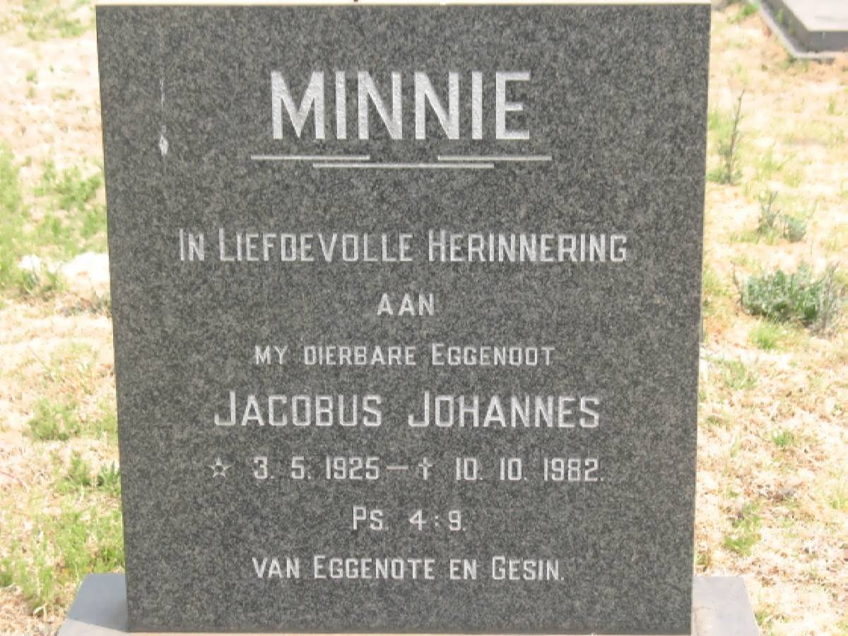 MINNIE Jacobus Johannes 1925-1982