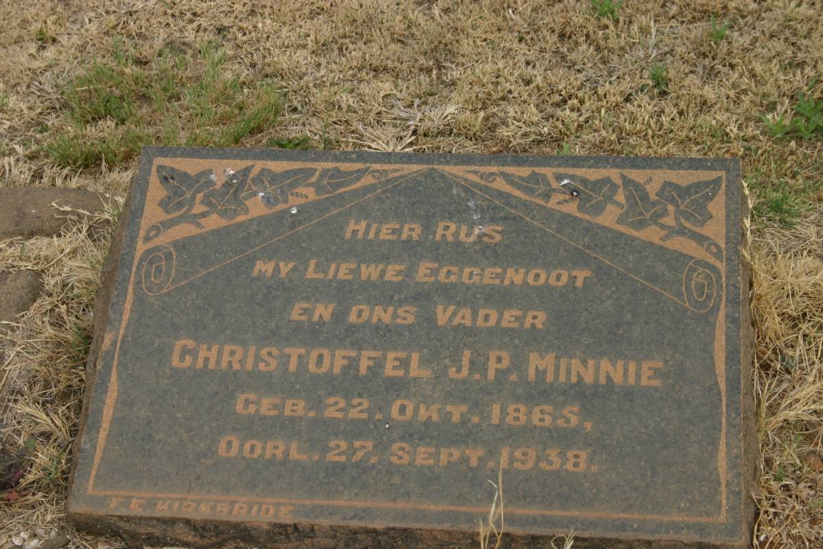 MINNIE Christoffel J.P. 1865-1938