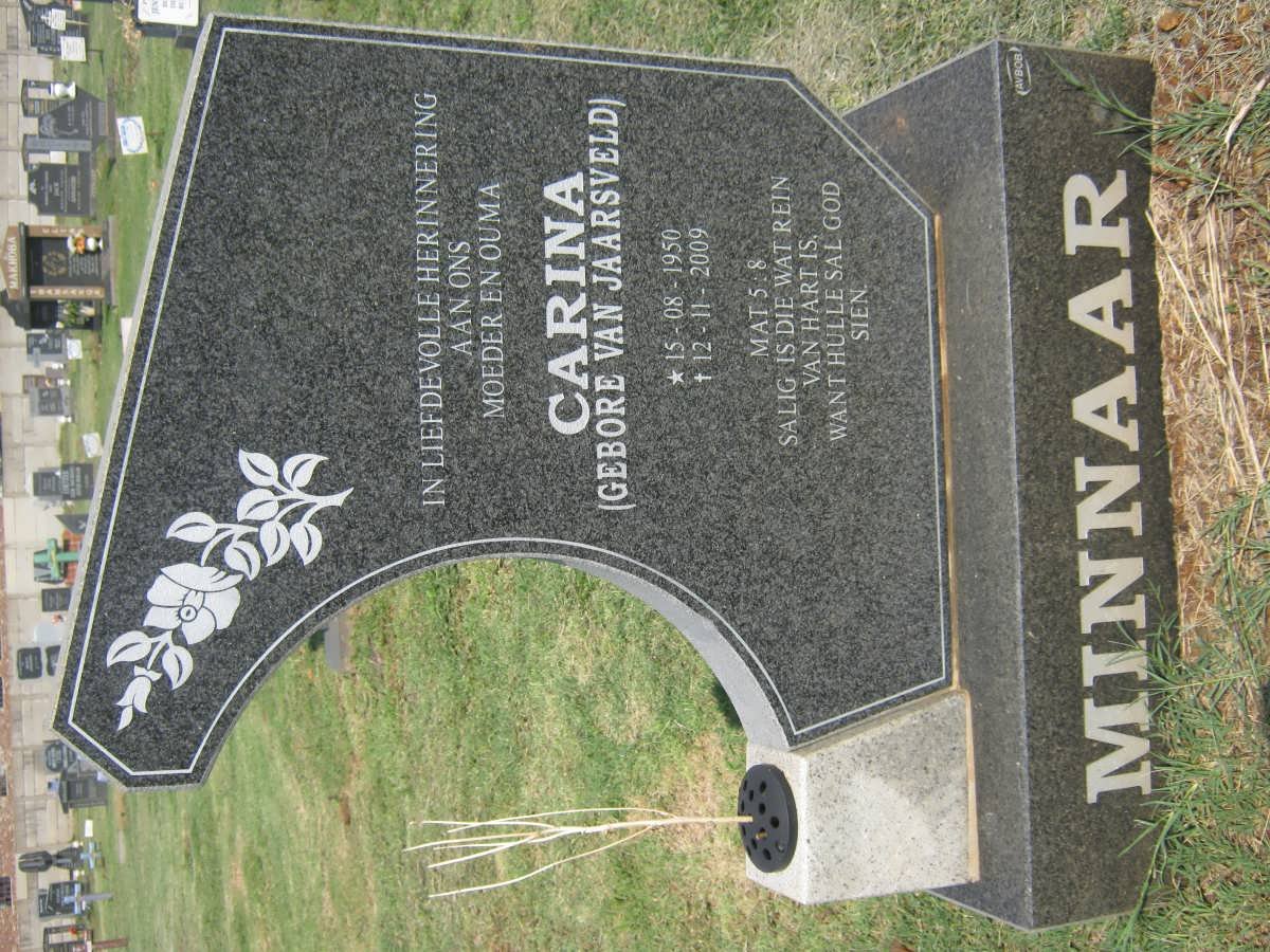 MINNAAR Carina nee VAN JAARSVELD 1950-2009