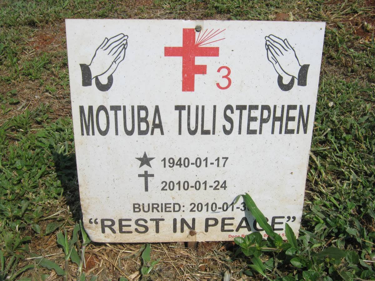 MOTUBA Tuli Stephen 1940-2010