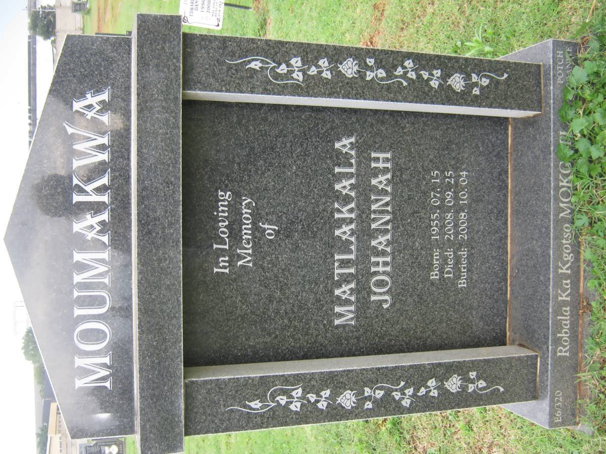 MOUMAKWA Matlakala Johannah 1955-2008