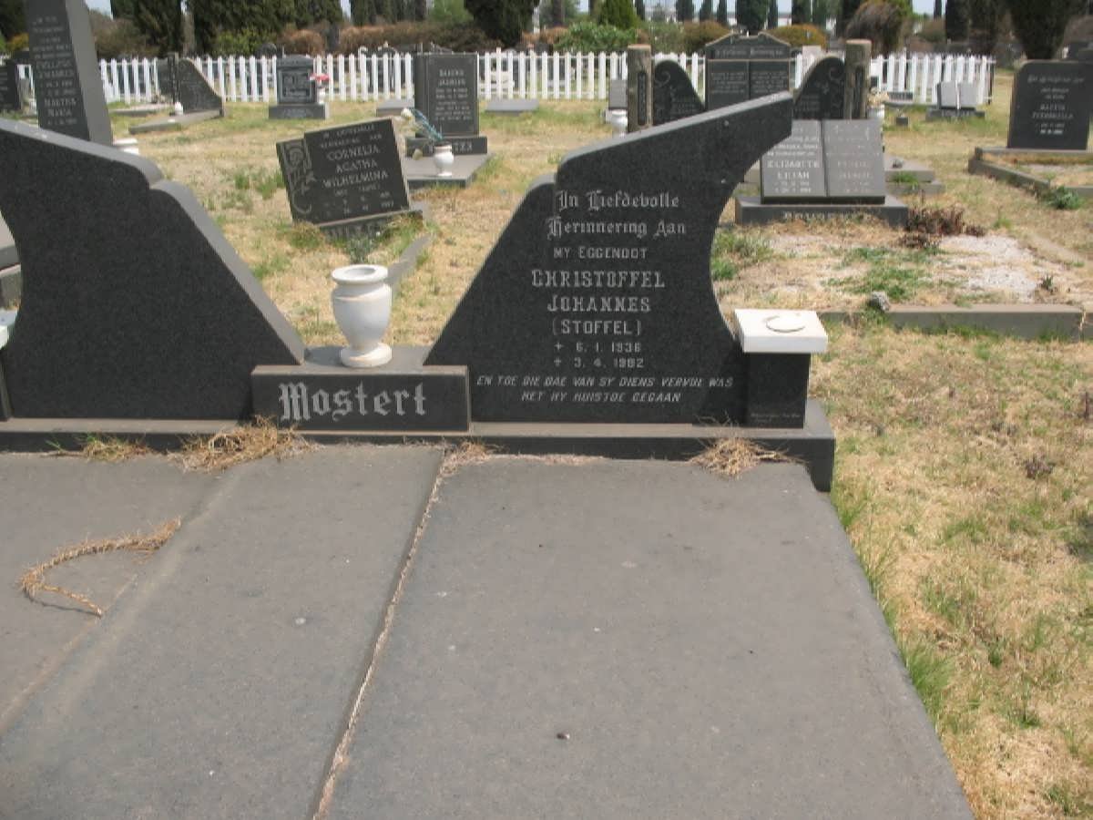 MOSTERT Christoffel Johannes 1936-1982