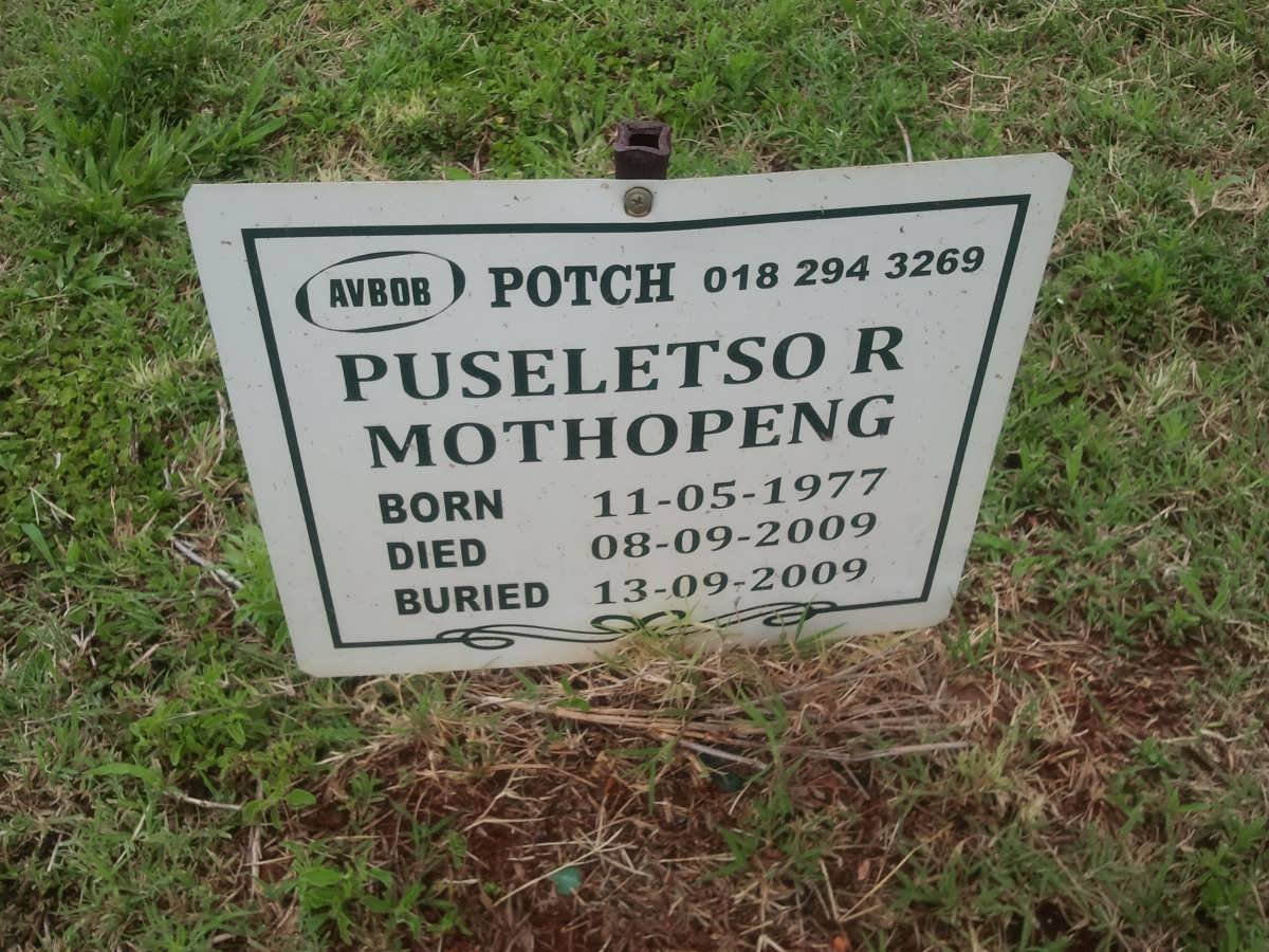 MOTHOPENG Puseletso R. 1977-2009