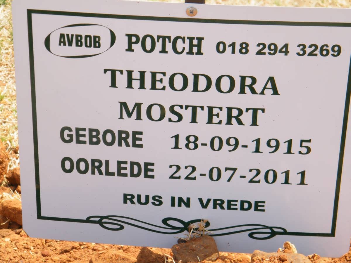 MOSTERT Theodora 1915-2011