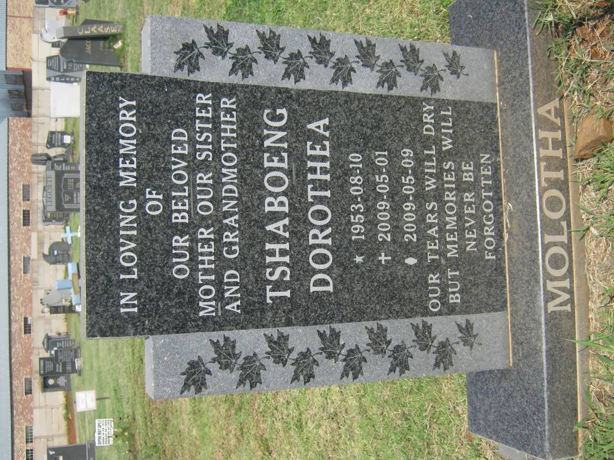 MOLOTHA Tshaboeng Dorothea 1953-2009