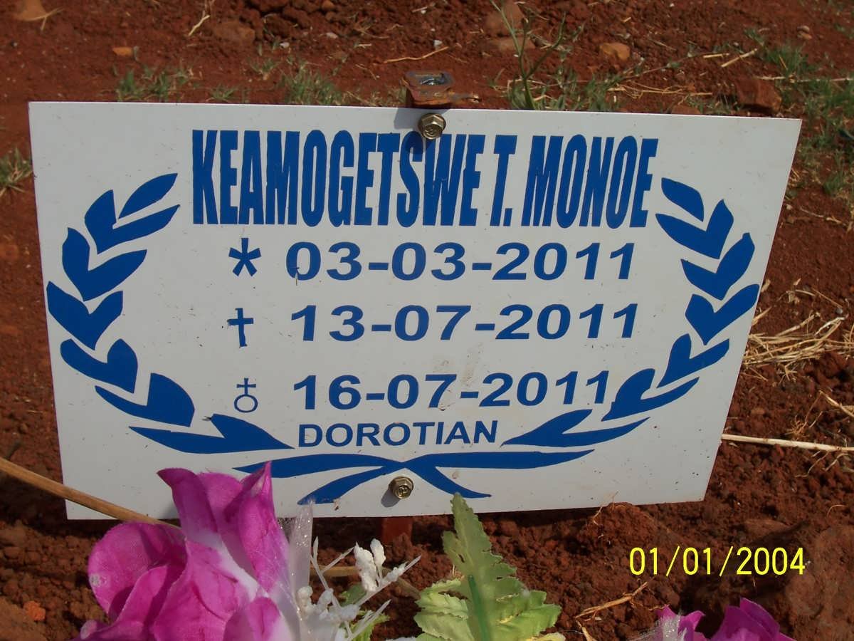 MONOE Keamogetswe T. 2011-2011