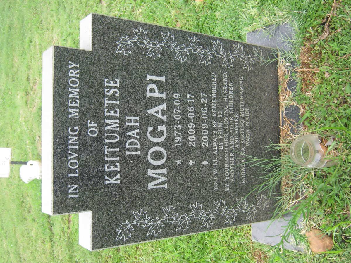 MOGAPI Keitumetse Idah 1973-2009