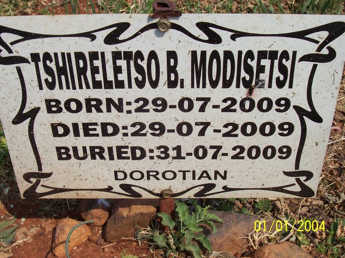 MODISETSI Shireletso B. 2009-2009