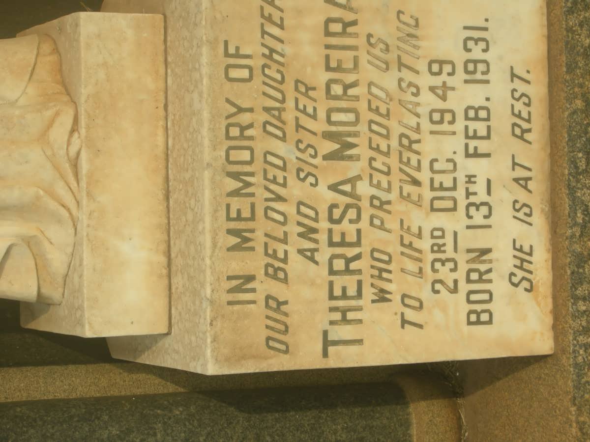 MOREIRA Theresa 1931-1949