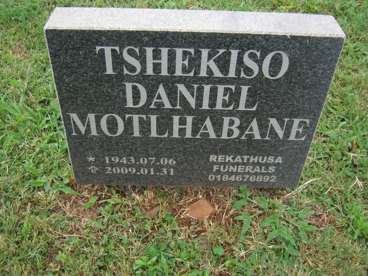 MOTLHABANE Tshekiso Daniel 1943-2009