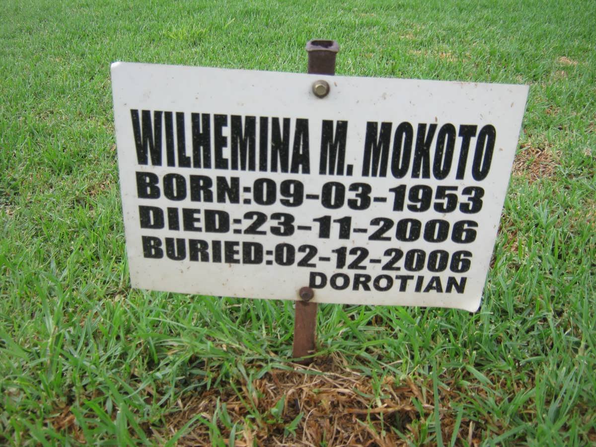 MOKOTO Wilhemina M. 1953-2006