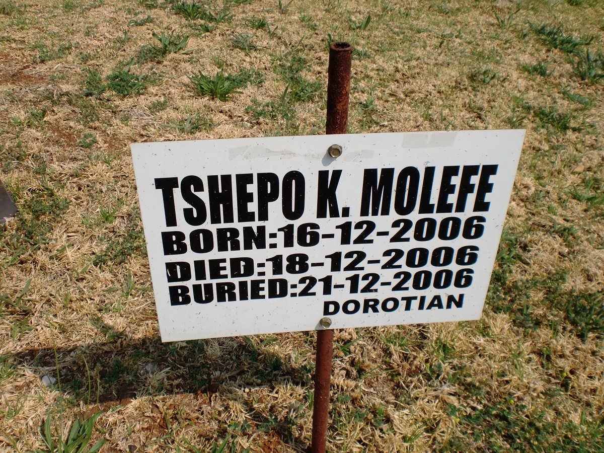 MOLEFE Tshepo K. 2006-2006