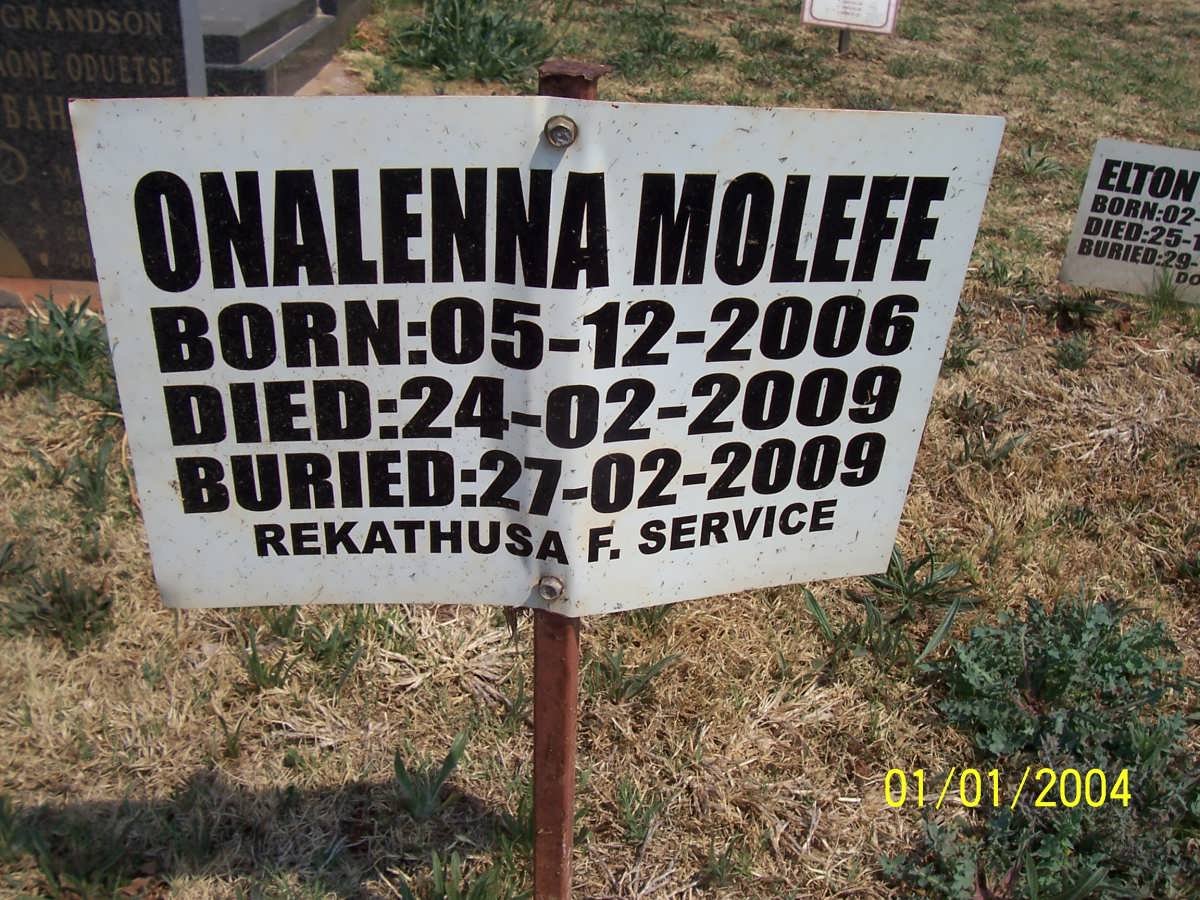 MOLEFE Onalenna 2006-2009