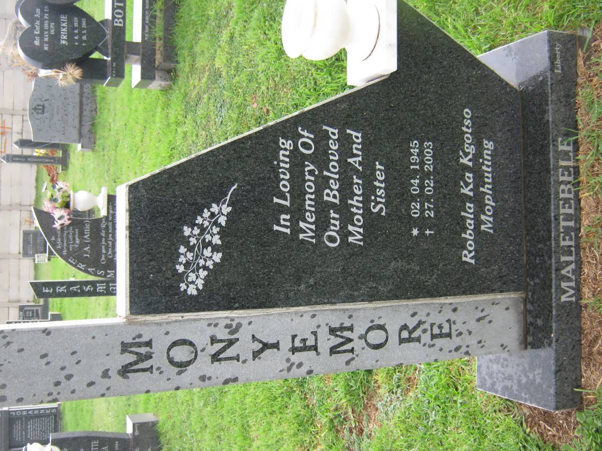 MONYEMORE Maletebele 1945-2003