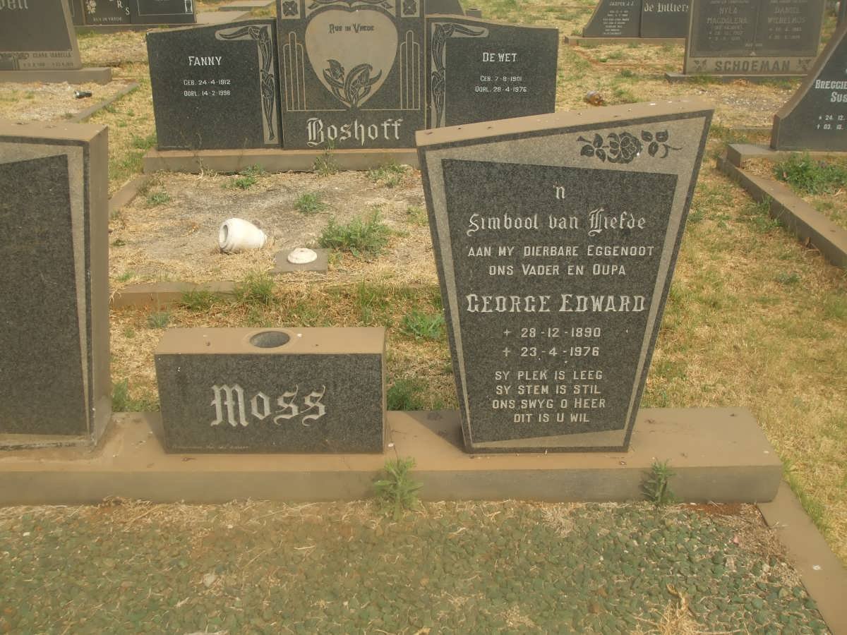 MOSS George Edward 1890-1976