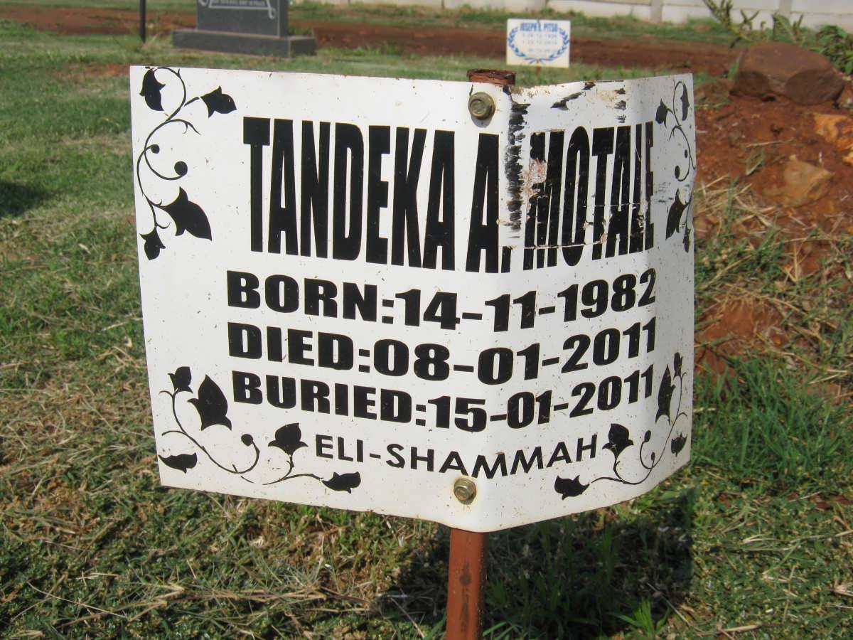 MOTALE Tandeka A. 1982-2011