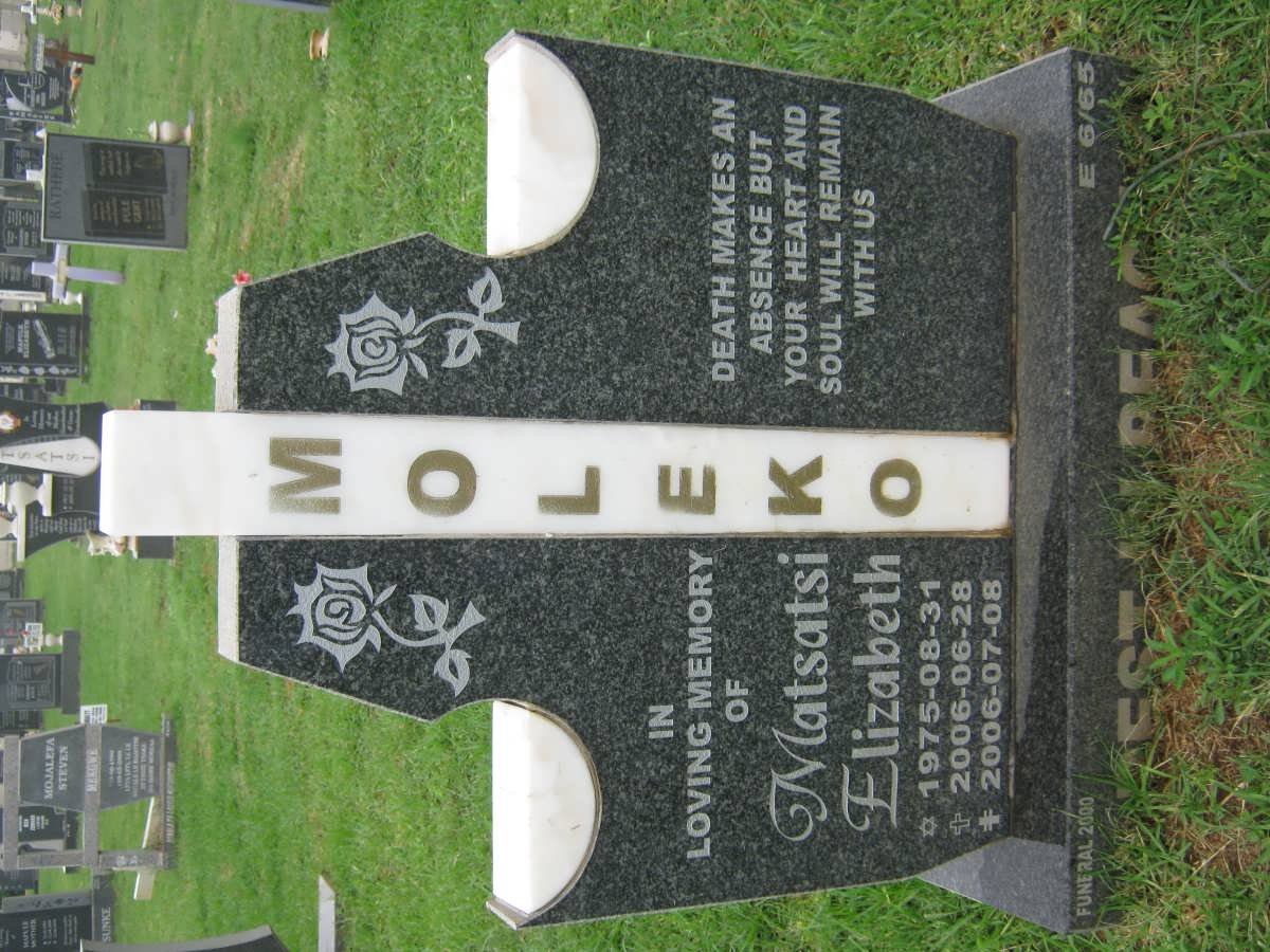 MOLEKO Matsatsi Elizabeth 1975-2006