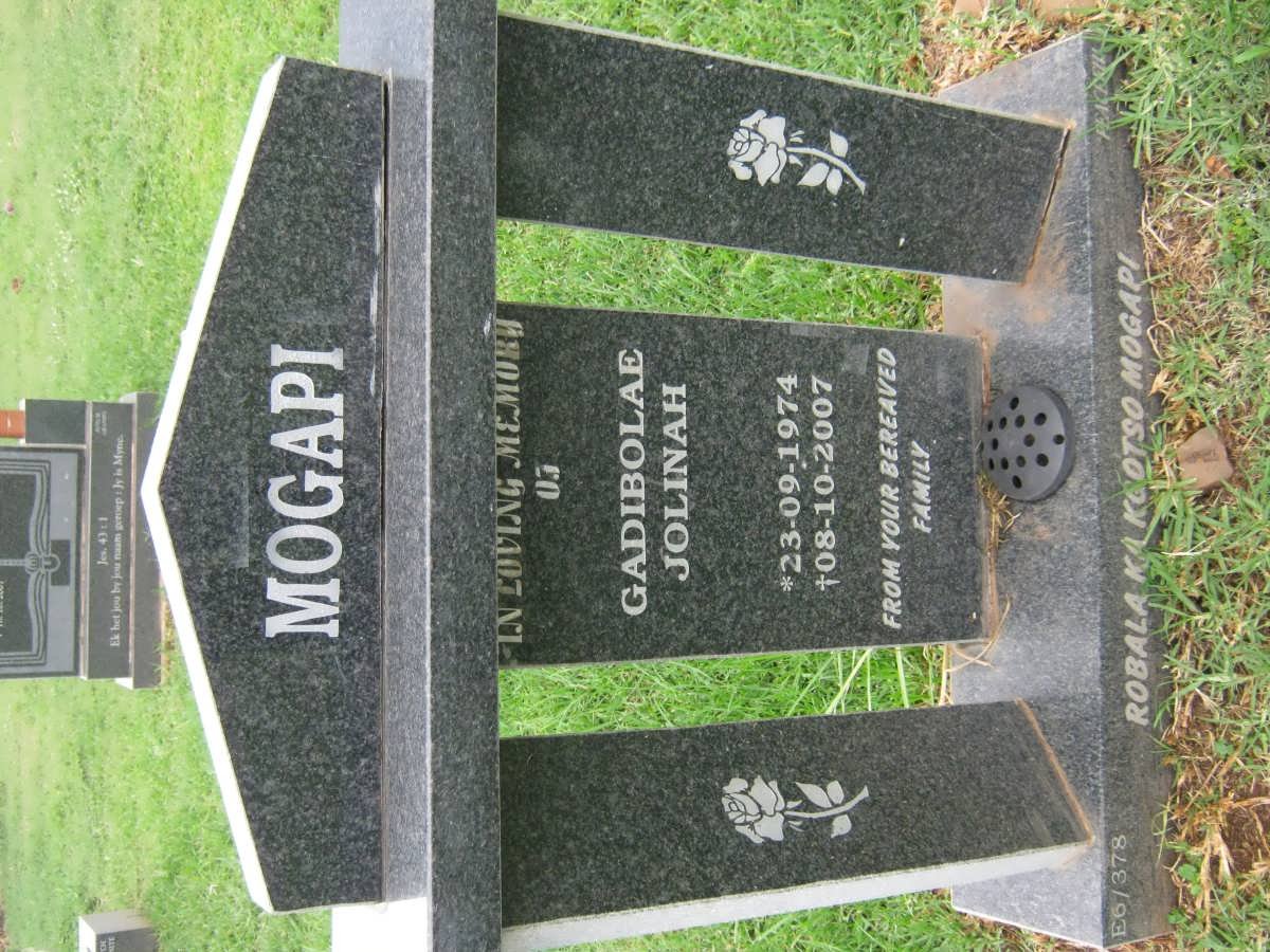 MOGAPI Gadibolae Jolinah 1974-2007