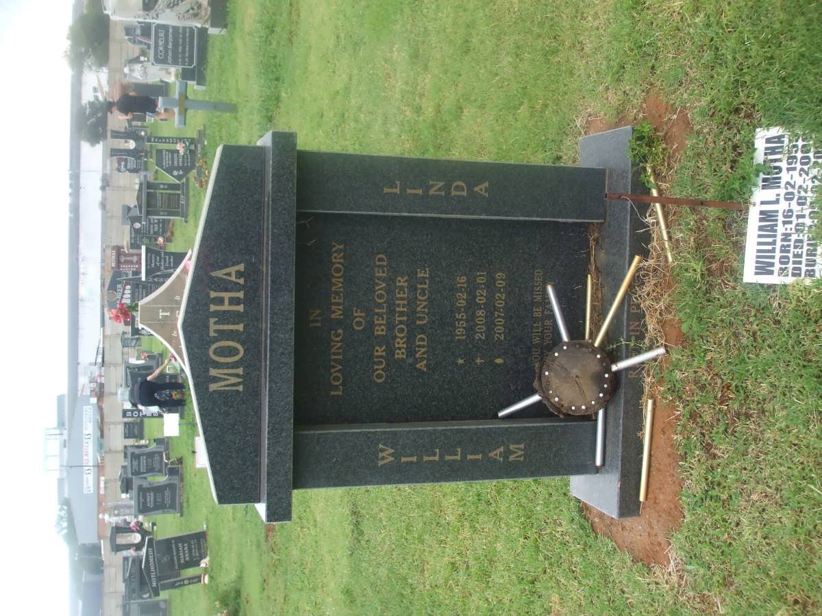 MOTHA William Linda 1955-2008