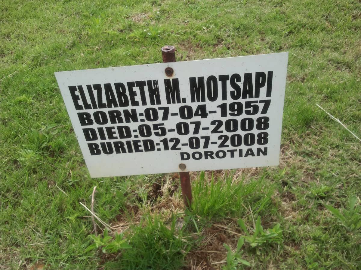 MOTSAPI Elizabeth M. 1957-2008