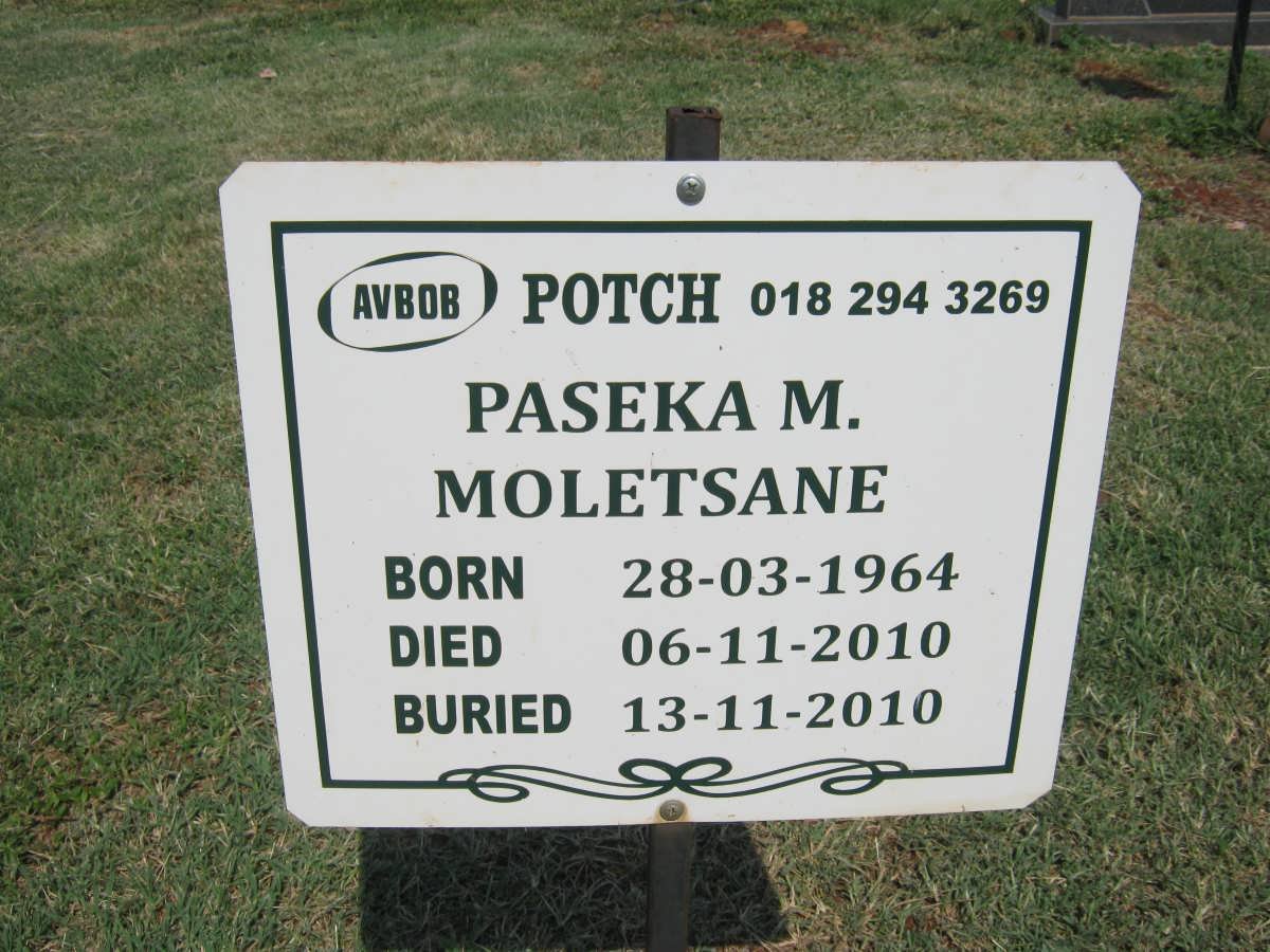 MOLETSANE Paseka M. 1964-2010