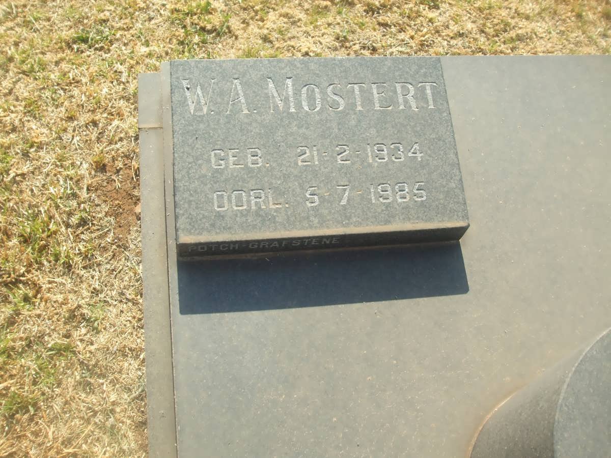 MOSTERT W.A. 1934-1985