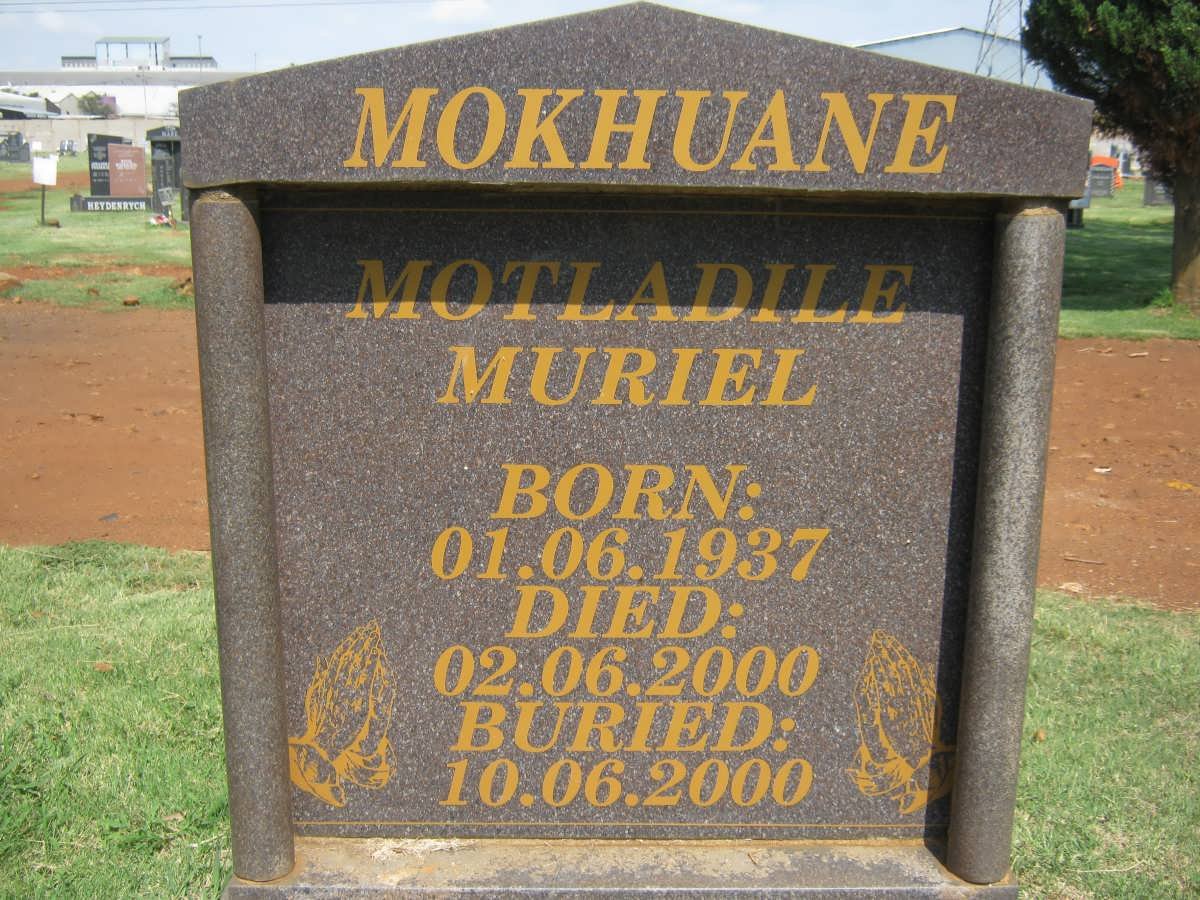 MOKHUANE Motladile Muriel 1937-2000
