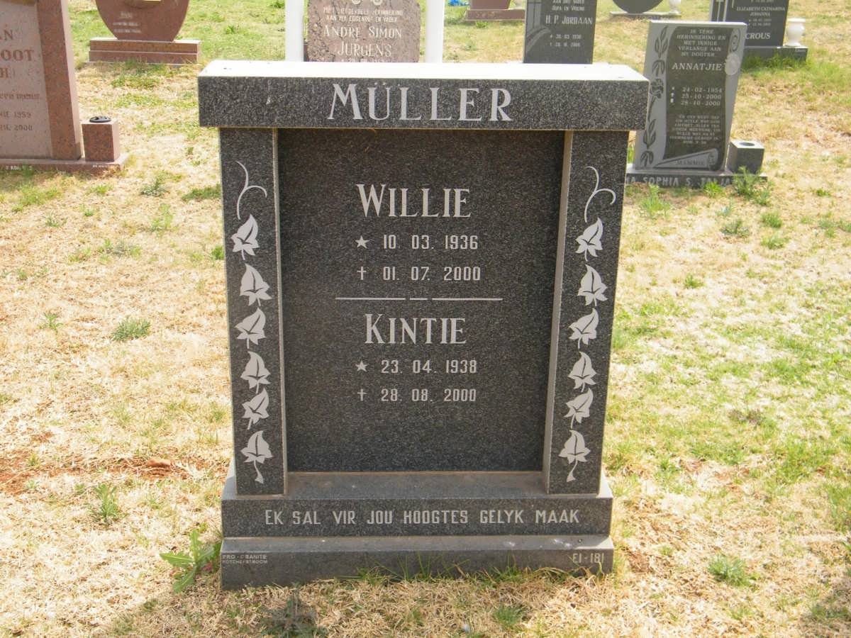 MÜLLER Willie 1936-2000 &amp; Kintie 1938-2000