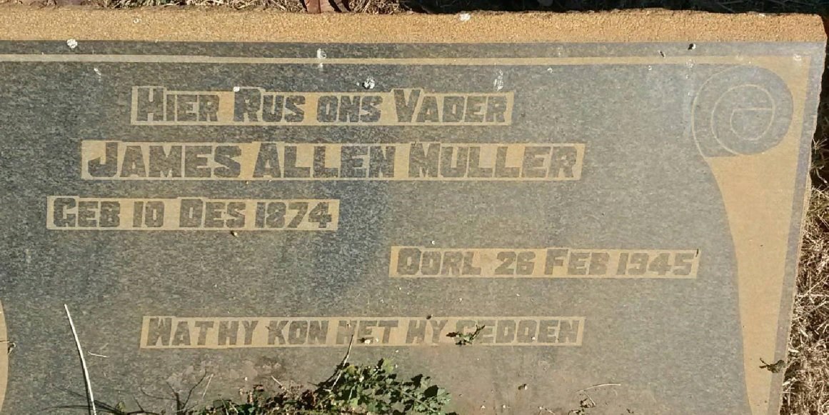 MULLER James Allen 1874-1945