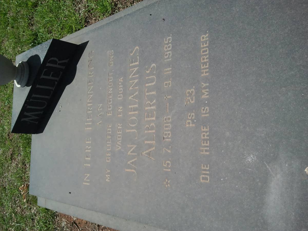 MÜLLER Jan Johannes Albertus 1908-1985