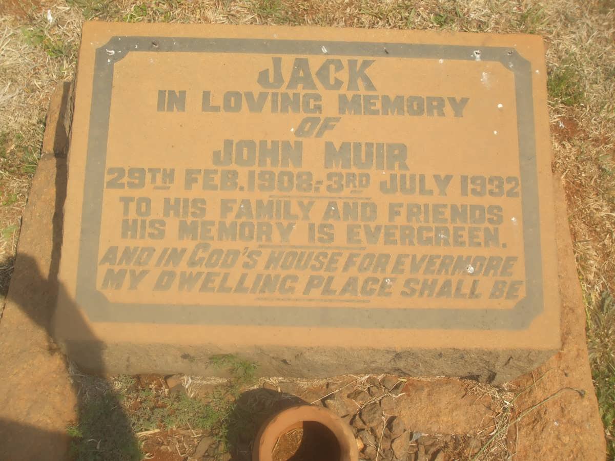 MUIR John 1908-1932