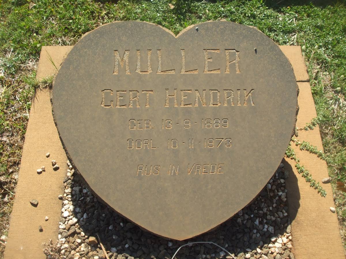 MULLER Gert Hendrik 1889-1973