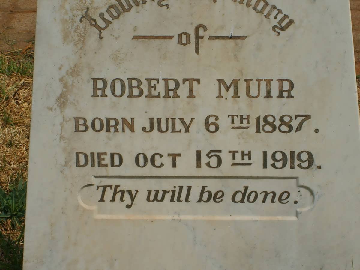 MUIR Robert 1887-1919
