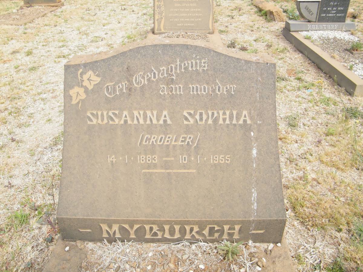 MYBURGH Susanna Sophia nee GROBLER 1883-1955