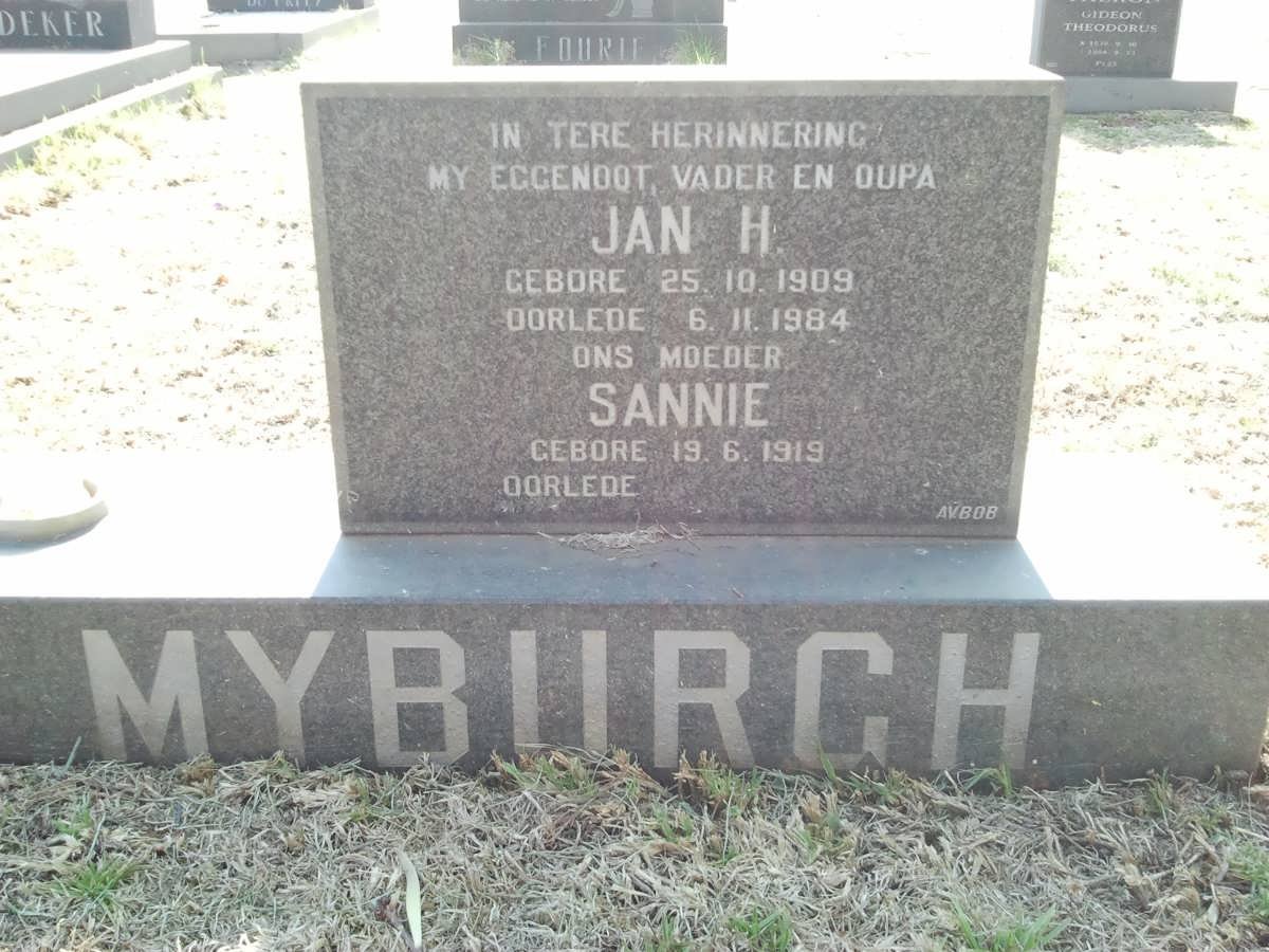 MYBURGH Jan H. 1909-1984 &amp; Sannie 1919-