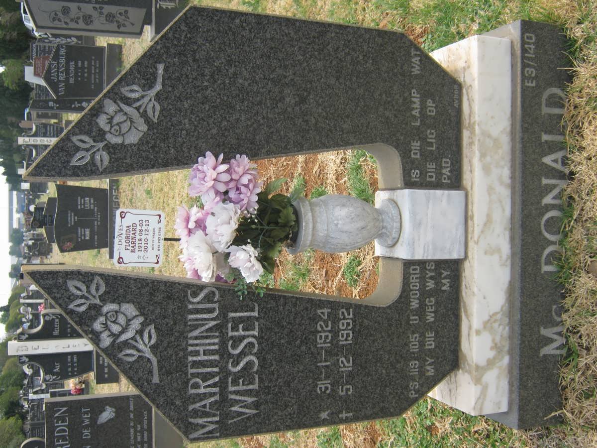 MC DONALD Marthinus Wessel 1924-1992