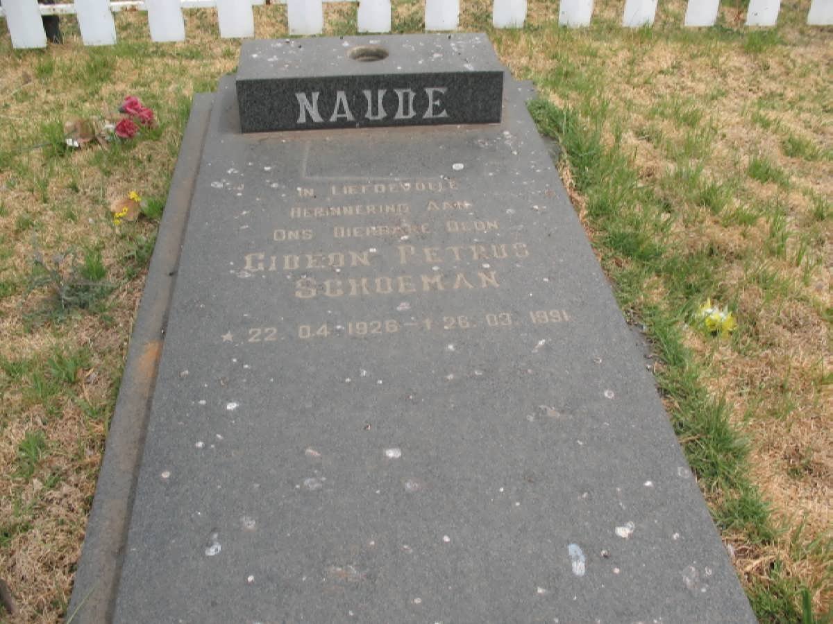 NAUDE Gideon Petrus Schoeman 1926-1991